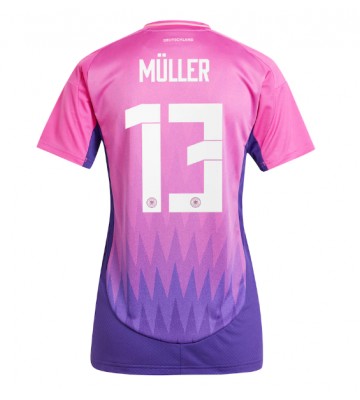Tyskland Thomas Muller #13 Replika Udebanetrøje Dame EM 2024 Kortærmet